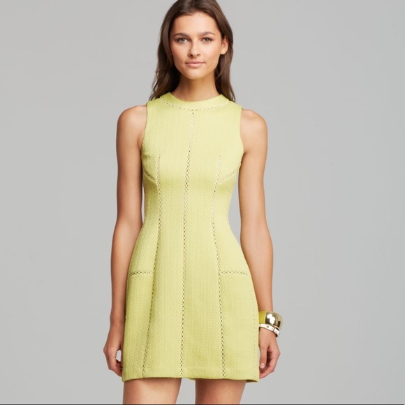 Anthropologie | Dresses | Lime Green Knitted Fully Line A Line Dress |  Poshmark